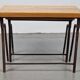 Brutalist Cast Iron and Oak Nesting Tables, 1970s, Set of 2