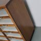 Vintage Dutch Walnut Haberdashery Shop Cabinet / Vitrine, 1950s