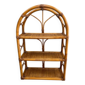Étagère en rotin vintage