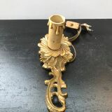 Lampe bougeoir a main laiton vintage