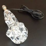 Pied de lampe (grand modèle) verre transparent années 1950