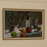 "Still Life, Wine and Fruit  " by Bronstolf.