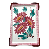 Rectangular flowered dish