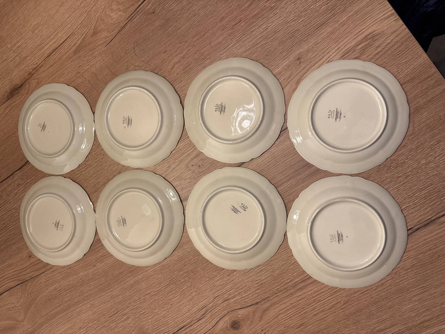 Bernardaud porcelain dessert plates