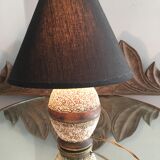 Antique ceramic lamp stand. Brown.