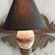 Antique ceramic lamp stand. Brown.