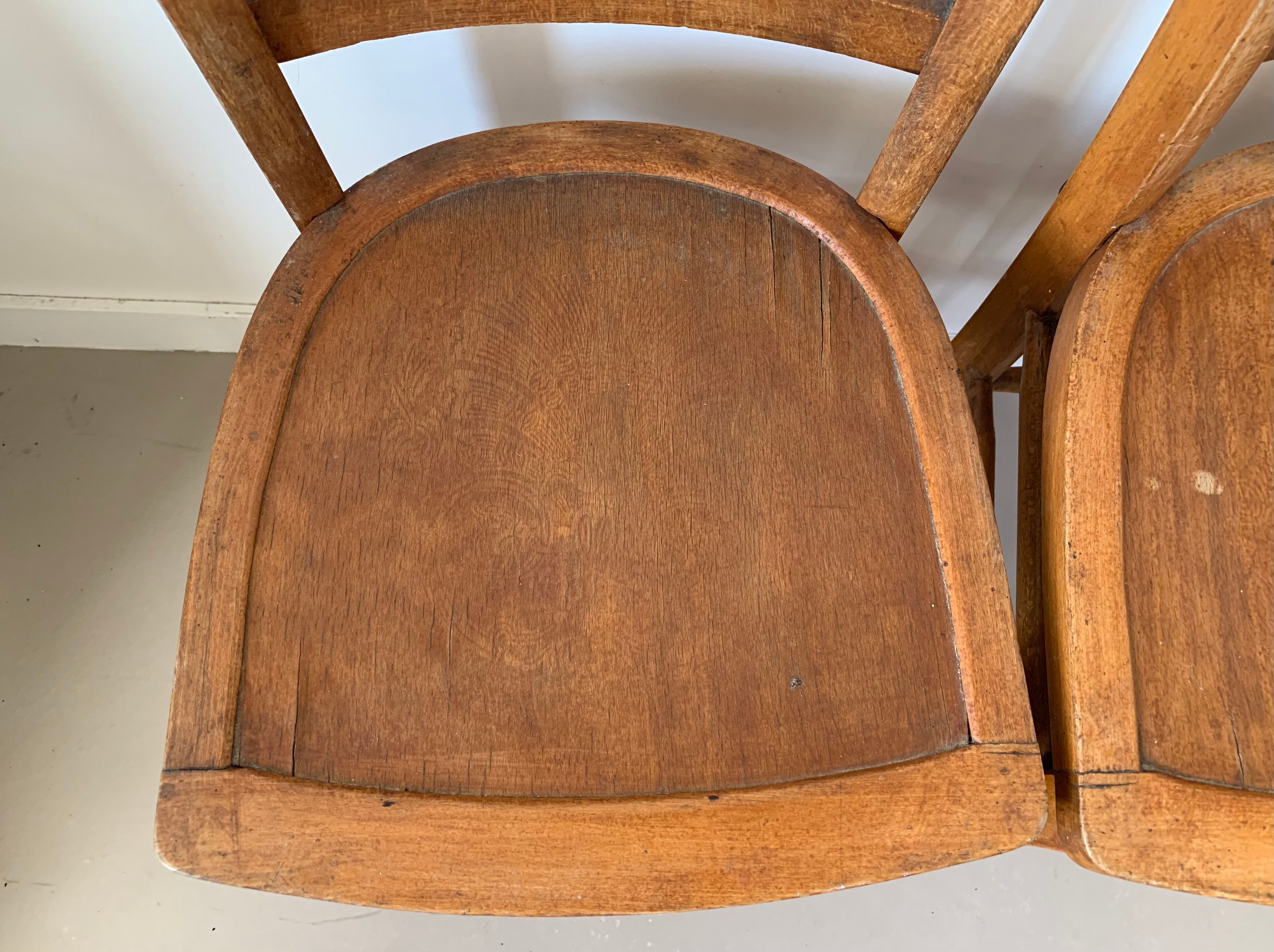 Lot de 3 chaises de bistrot anciennes