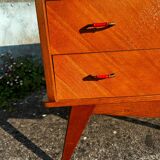 Commode vintage pieds compas.