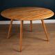 Restored Vintage Retro Ercol 1960s 384 Round Dining Table & 4 370 Windsor Arm Chairs Regular price