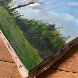 Painting Jean Paul Barre (born in 1954) HST "The end of winter" Landscape of Brière