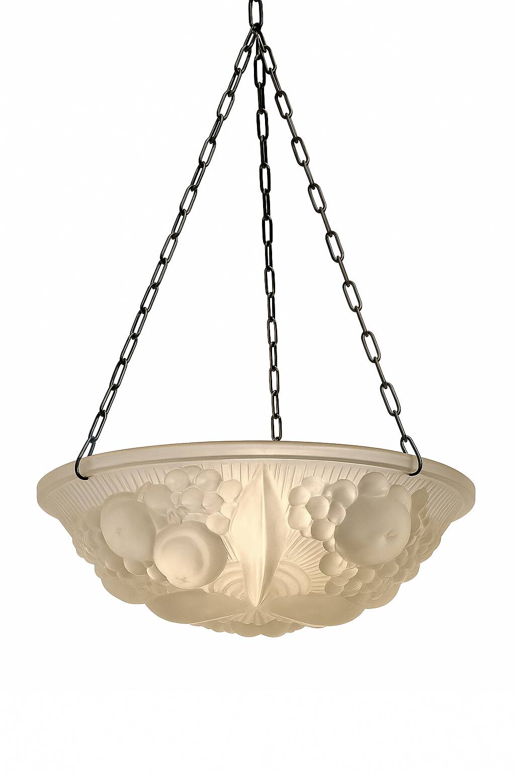 Art Deco pendant lamp by Muller Frères Lunéville – 1930s