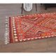 1970s Vintage Turkish Hand-Knotted Wool Cotton Red Runner Rug 90x290
