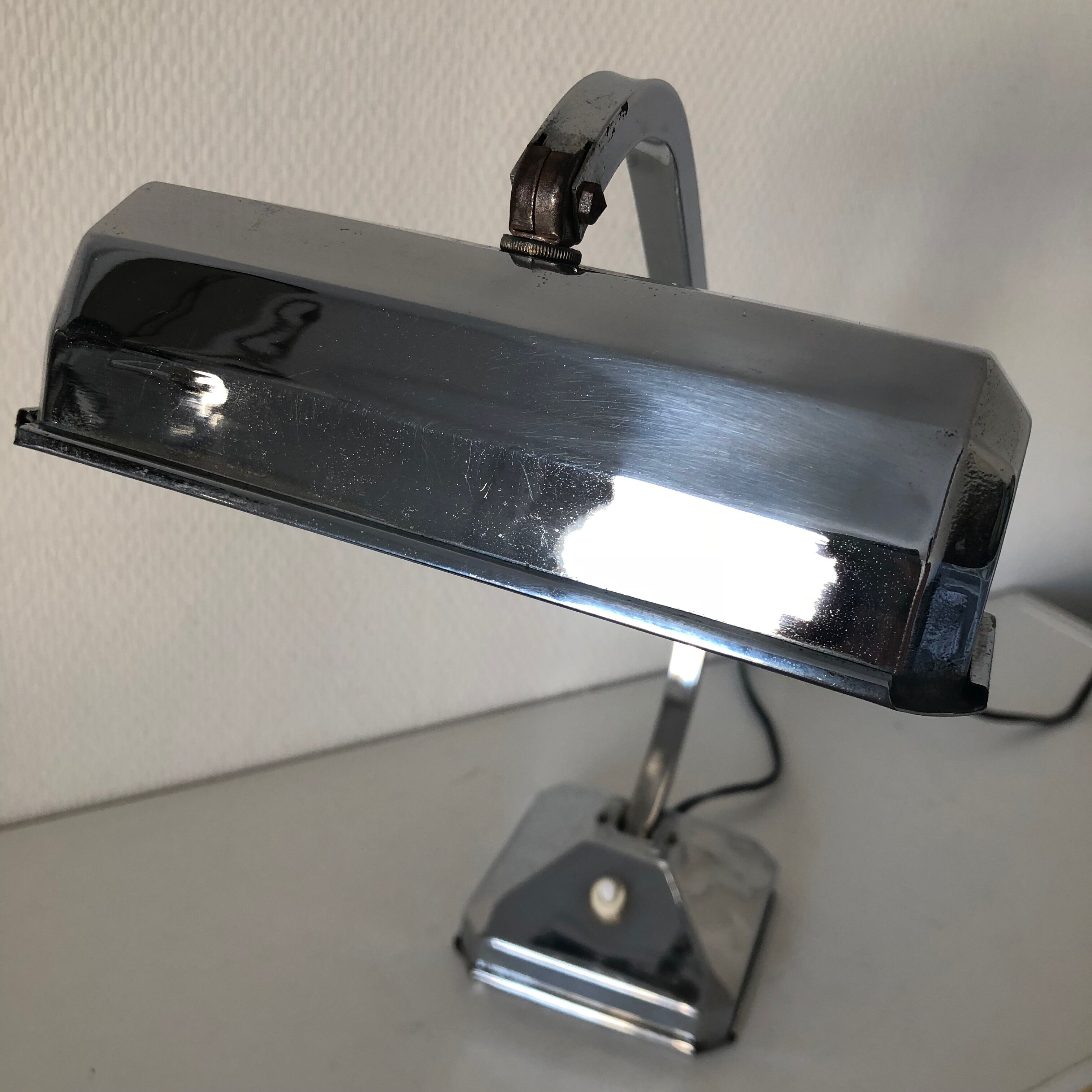 Vintage 1940 chrome desk lamp