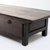 18th century coffee table made from a banker or merchant’s table