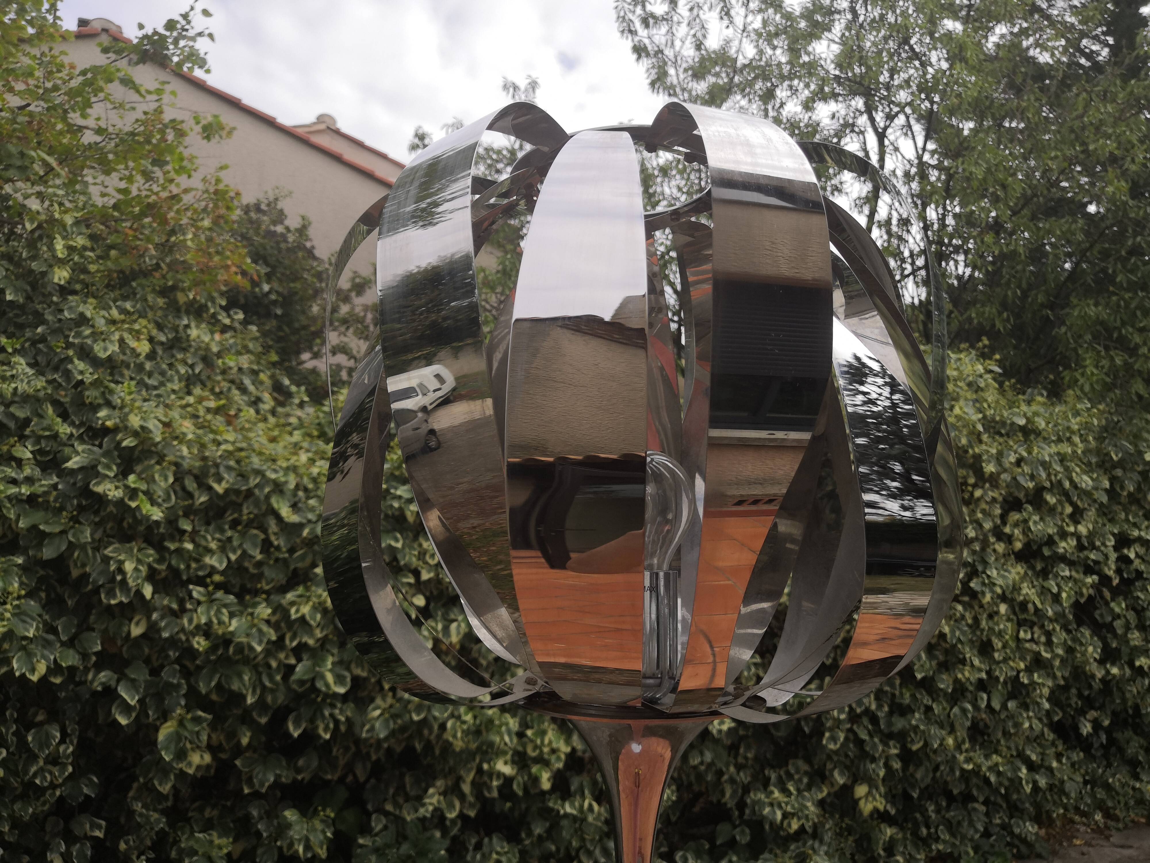 Vintage space age chrome floor lamp 1970