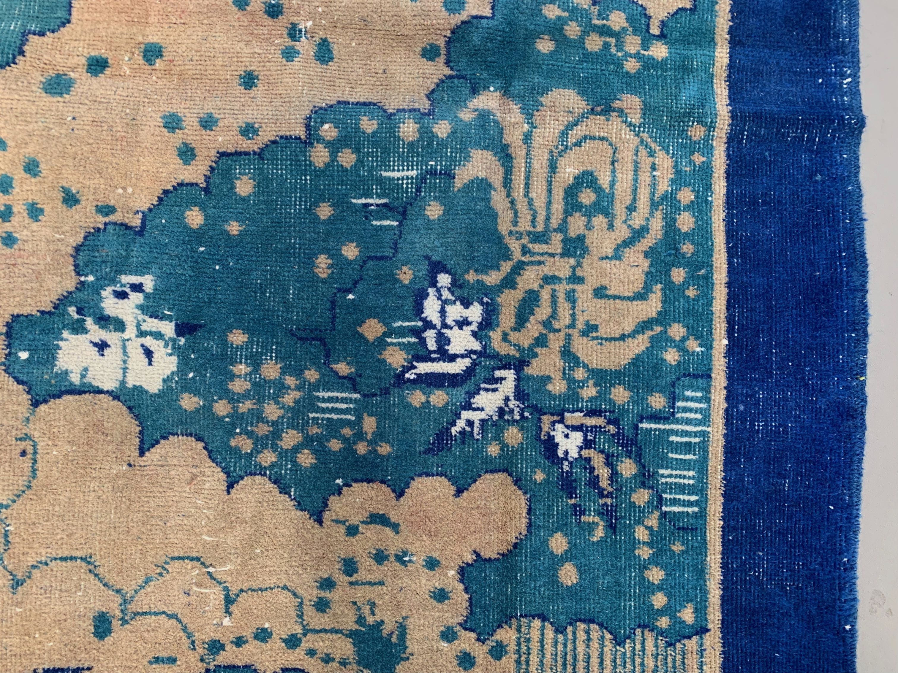 Vintage turkish rug 225x145 cm carpet