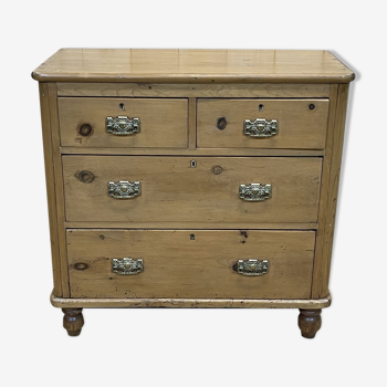 Commode anglaise en sapin XIXème