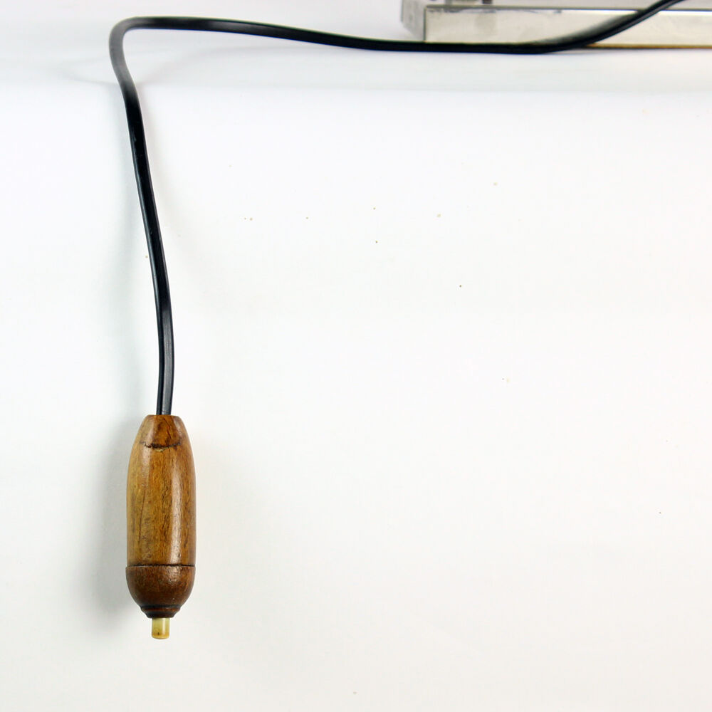 Vintage aluminium wall or table light with original switch, czechoslovakia 1920s