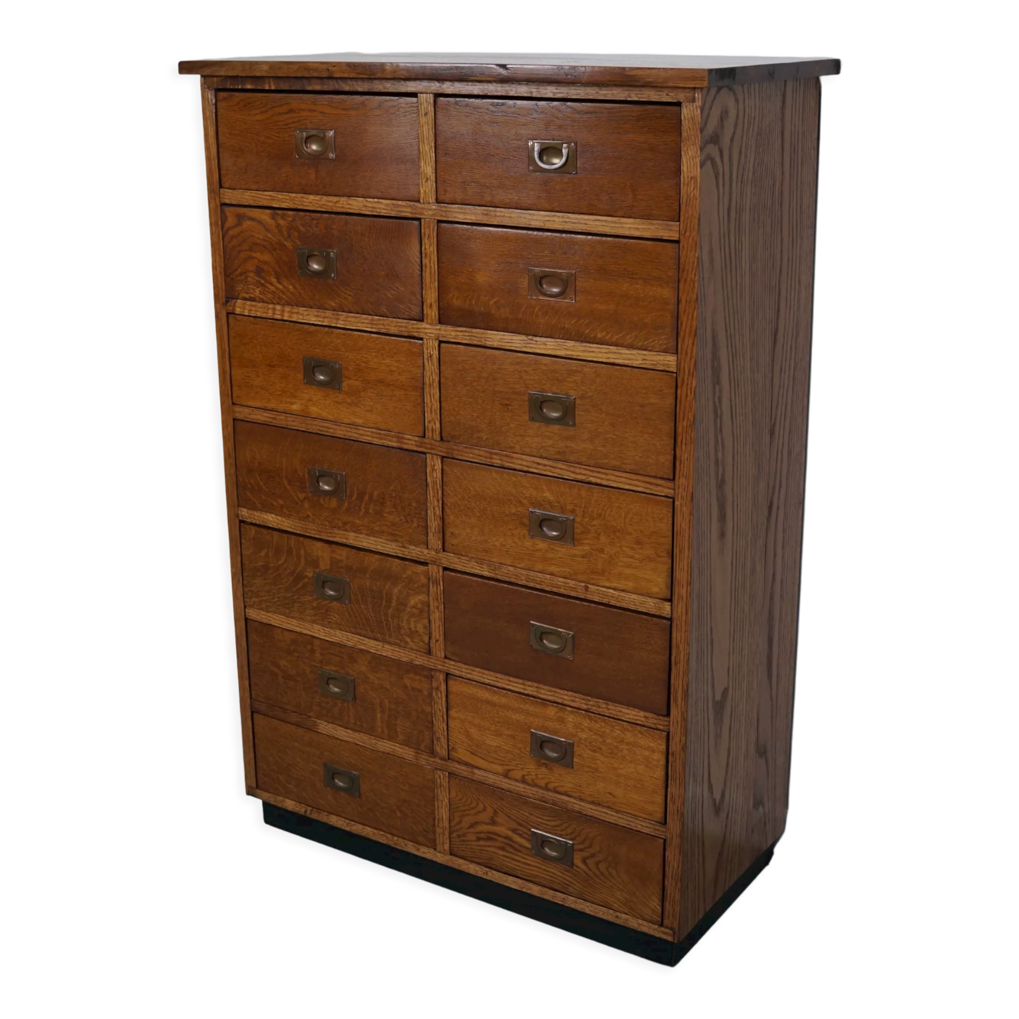 English Oak Apothecary / Filing Cabinet Campaign Style, 1930s