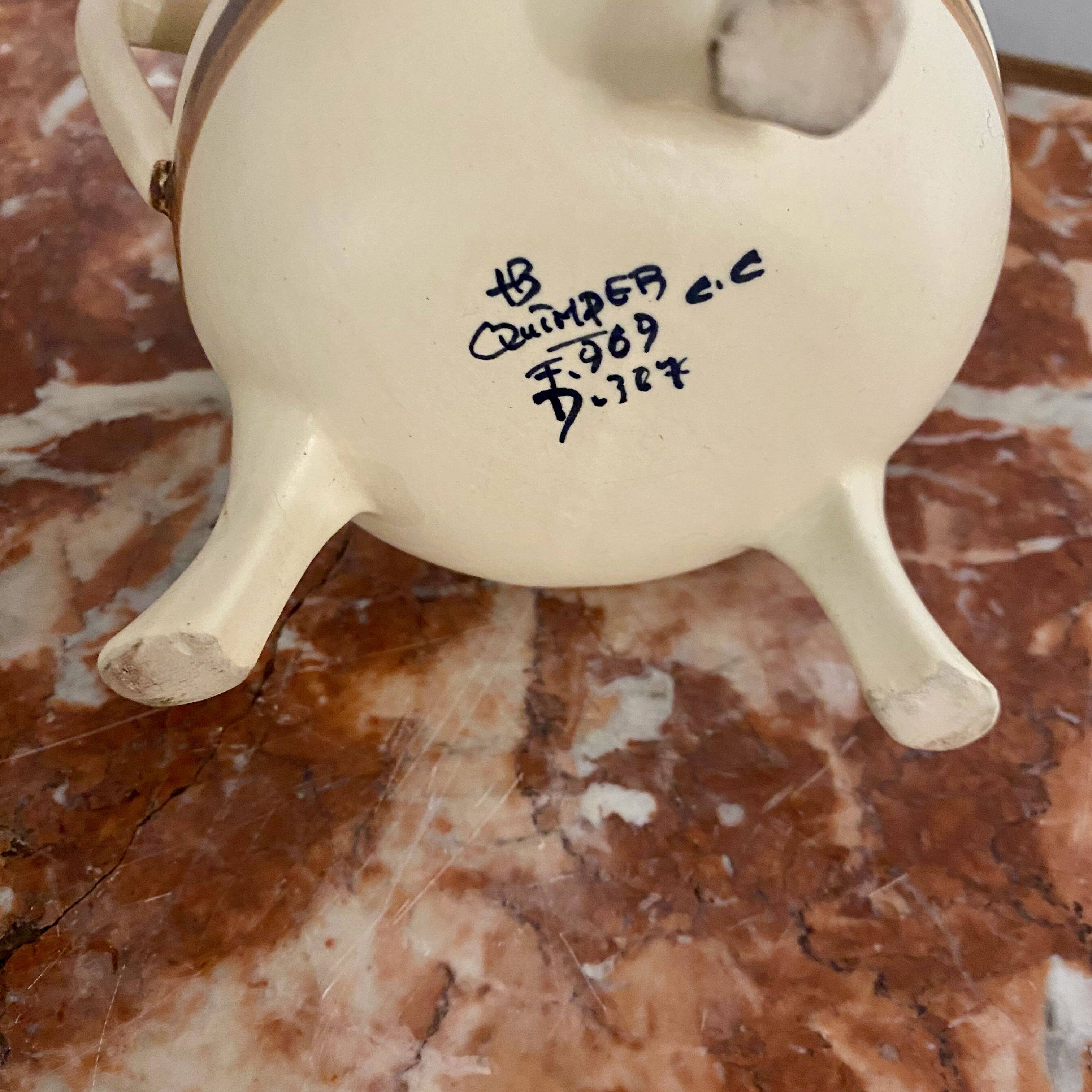 HB Quimper sugar bowl