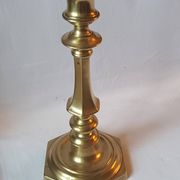 Antique bronze candlestick, 19th century, torch holder, candelabrum.