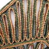 Dessous de plat en paille tressée multicolore années 70