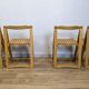 Lot de 4 chaises pliantes vintages en hêtre
