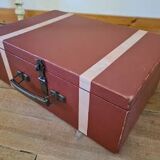 Vintage wooden suitcase, storage trunk