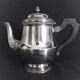 Tea and coffee set on tray, in silver metal Ercuis Goldsmith