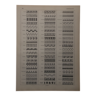 Lithographie originale sur les ornements