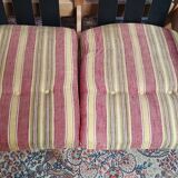 Vintage oak 2 seater bench and footrest