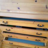 Scandinavian writing desk in honey-coloured pine from the 1980s