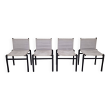 Set of 4 "Mastro" Dining Chairs by Afra & Tobia Scarpa for Molteni, Italy 1980's