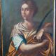 Oil on canvas antique - Saint Agnes - Roman school, 17th century