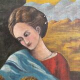 Painting on canvas 1970s style