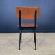 Ensemble de 4 chaises obo 60.10 bois miel pieds compas noirs