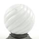 Art Deco ceiling lamp, white glass, Poland, 1930s