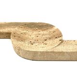 Brutalist travertine ashtray, Cerri Nestore, Italy, 1970s