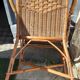 Set of 4 wicker and rattan armchairs