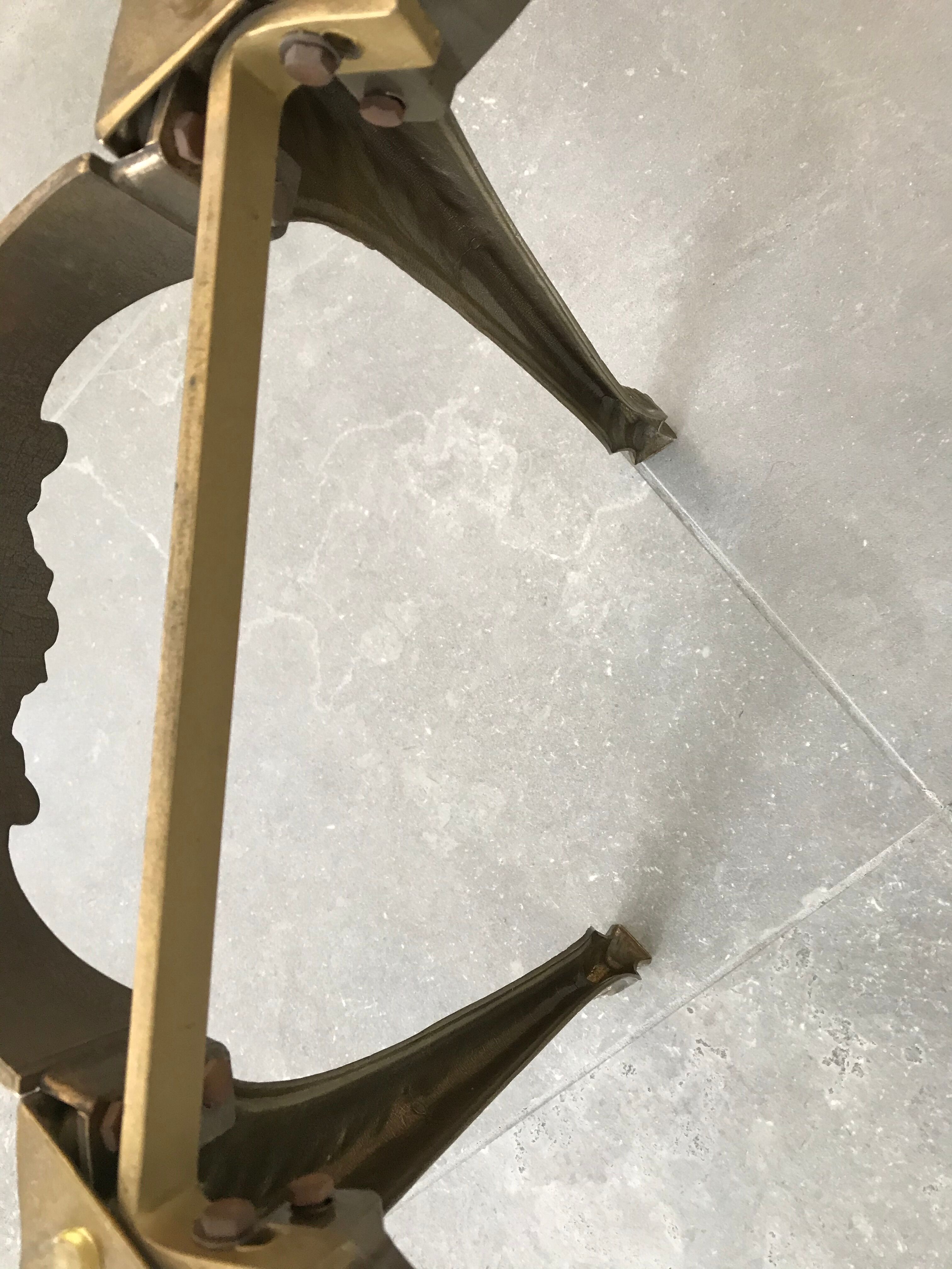 Bronze and onyx coffee table