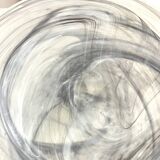 Vintage Holmegaard Smoked Glass Swirl Plate, Serving Bowl, Denmark, 1070s