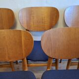Set of 6 Danish teak dining chairs, 1960s