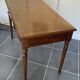 Antique cherry wood desk with marquetry, 2 drawers and 2 shelves, 112x60 h76cm.