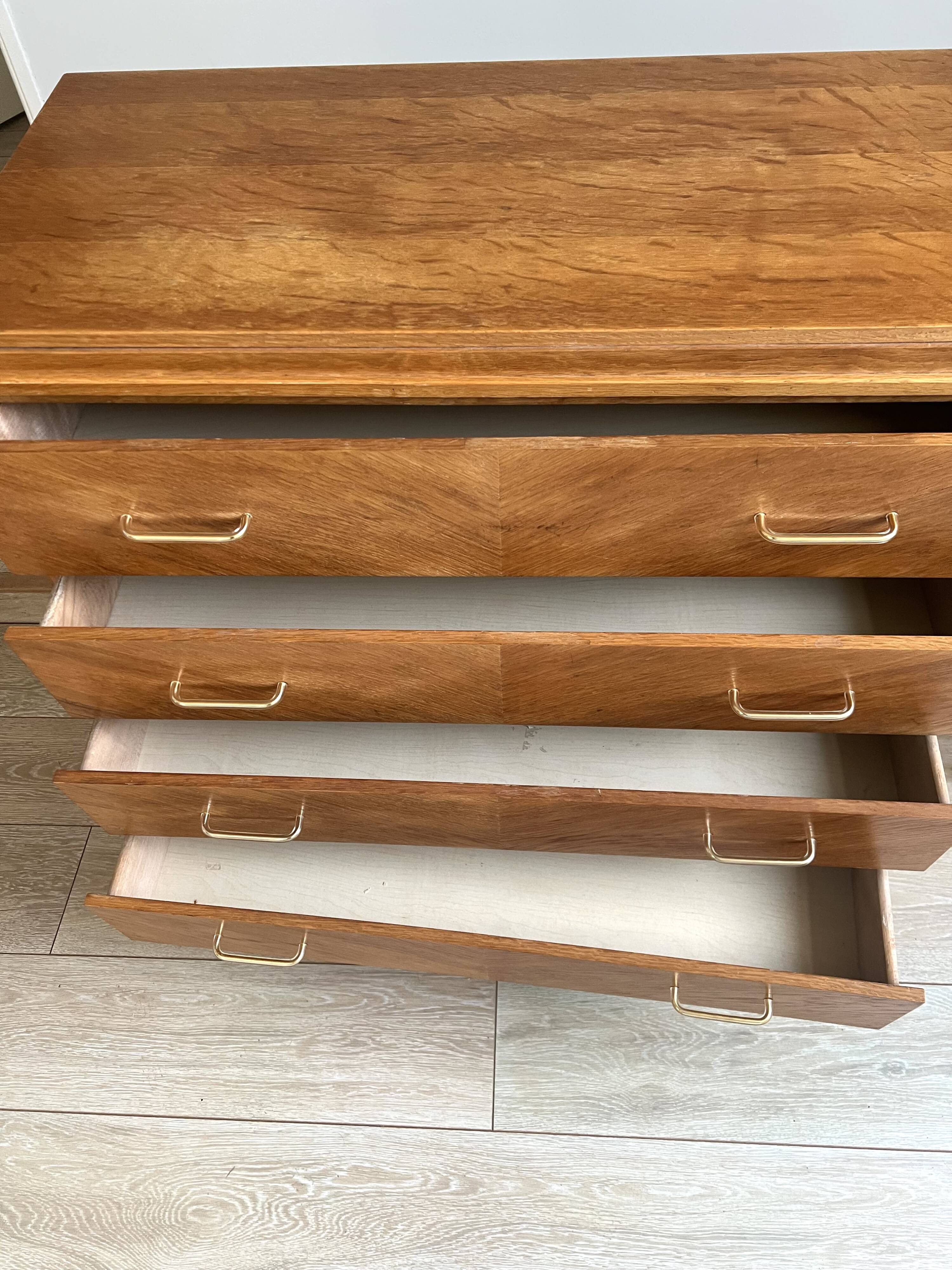 Vintage chest of drawers with compass feet