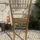 Antique golden bamboo-style chair