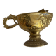Antique embossed brass ashtray