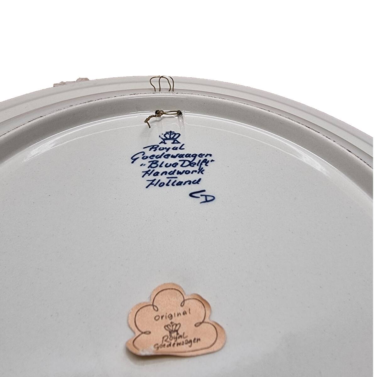 Dutch ceramic Blue Delft Wall Plate With Mill by Royal Goedewaagen, from the 70/80s