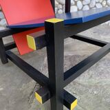 Armchair in the style of the Red & Blue Chair by Gerrit Rietveld