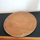 Set of 3 round mirrored trays, metal strapping, 1950/60