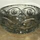 FRUIT CUTTER, SALAD BOWL in Solid CRYSTAL decorated with Hand-Cut PATTERNS